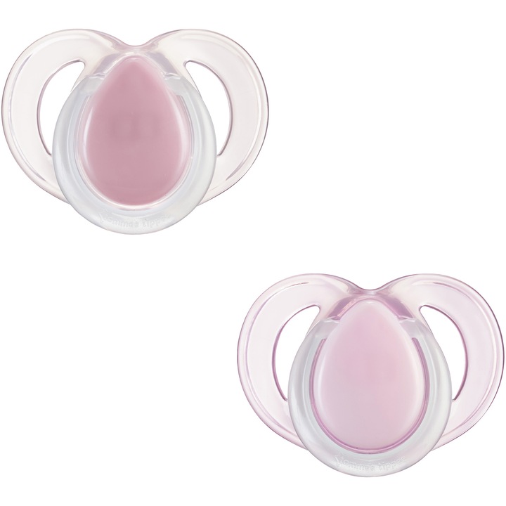 Suzeta ortodontica de noapte Tommee Tippee,6-18 luni, Roz, 2 buc
