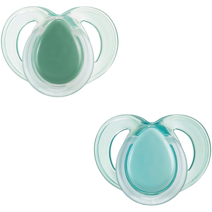 Suzeta ortodontica de noapte Tommee Tippee, 18-36 luni, Verde, 2 buc