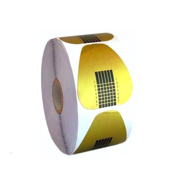 Комплект от 500 шаблона на листенца за изграждане на изкуствени нокти, златисти