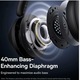 Casti Over the Ear Baseus Bass 30 Max, True Wireless, Bluetooth 5.3, Passive Noise Cancelling, Microfon, Autonomie 50 ore, Negru