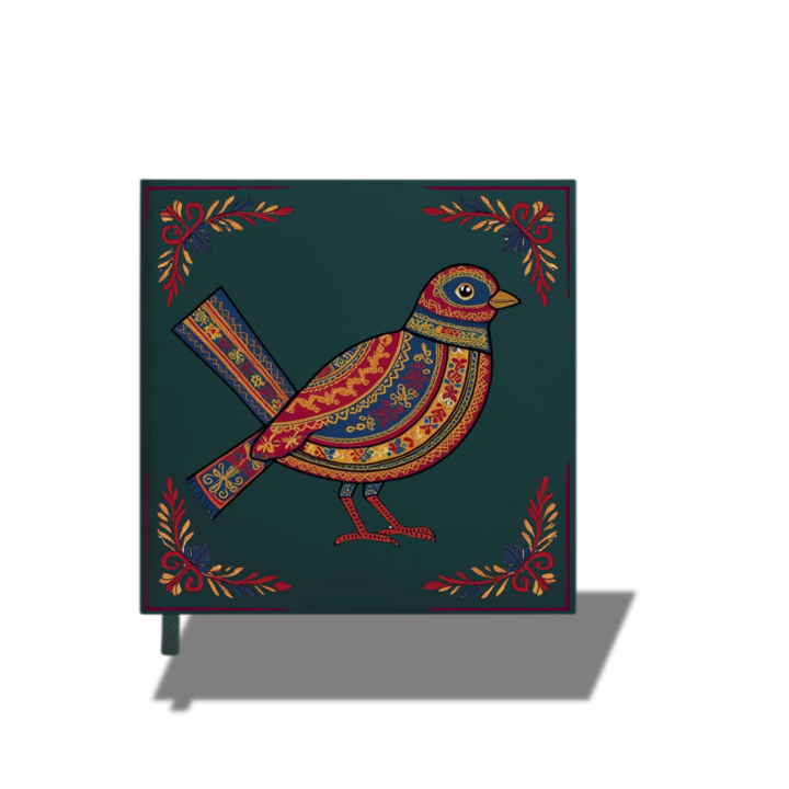 Agenda piele ecologica model cute bird 197x197 mm