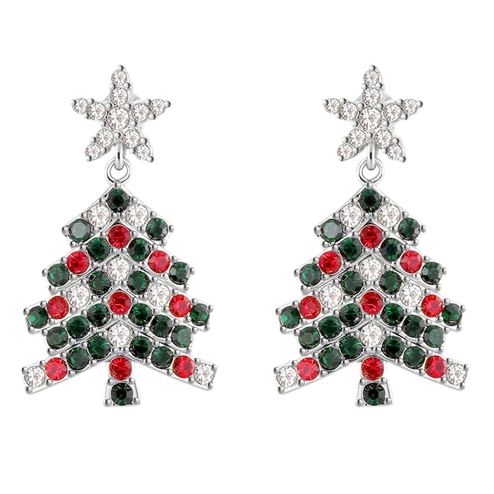 Fülbevaló, karácsonyfa alak, hipoallergén és stílusos - SPARKICE többszínű