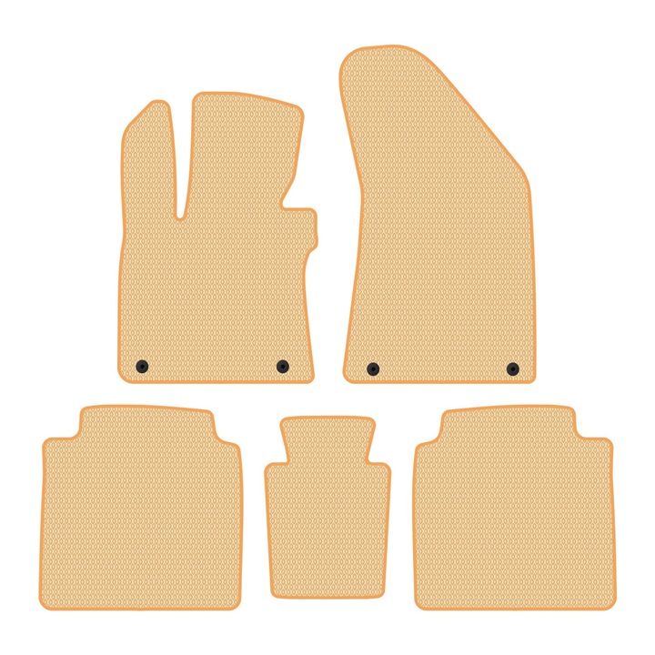 Set Covorase Auto dedicate (MG HS 2025) all seasons perfect compatibile, 5 piese, Bej