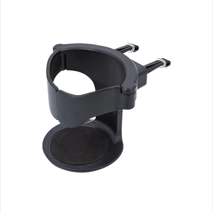 Suport auto pentru pahar, diverse bauturi si cafea, negru, plastic, prindere grila de aer