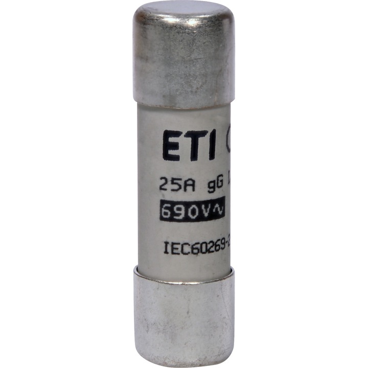 Siguranta fuzibila cilindrica gG, curent alternativ, 14x51, 25A, 690V, CH14x51, 002651032, ETI