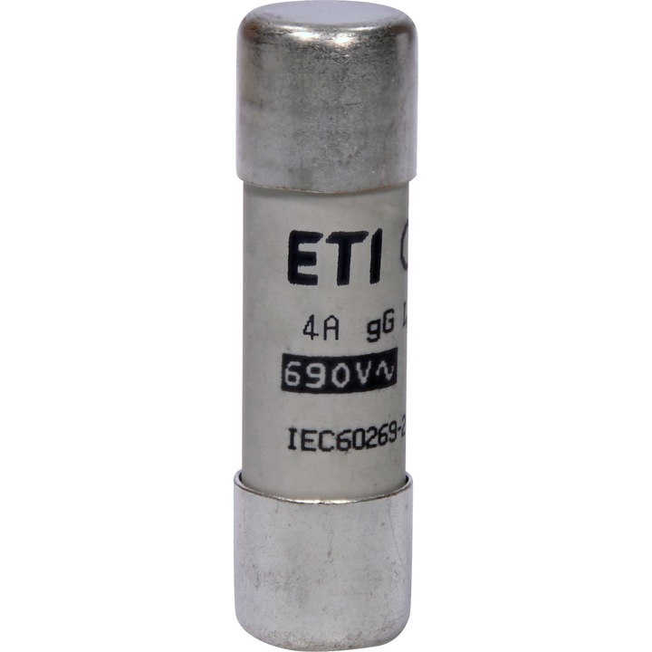 Siguranta fuzibila cilindrica aM, curent alternativ, 14x51, 4A, 690V, CH14x51, set 10 buc, 002651025, ETI
