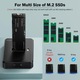 Adaptor M.2 Nvme Sata Ssd Pocket USB-C 3.1 Drive, Puepoul, Viteza 10gbps, Enclosure portabila, Dimensiune pentru 2280 2260 2242 2230, Compatibil cu M.2 (M Key, B+M Key) NVMe & SATA NGFF SSD Dock, Plug and play, Negru