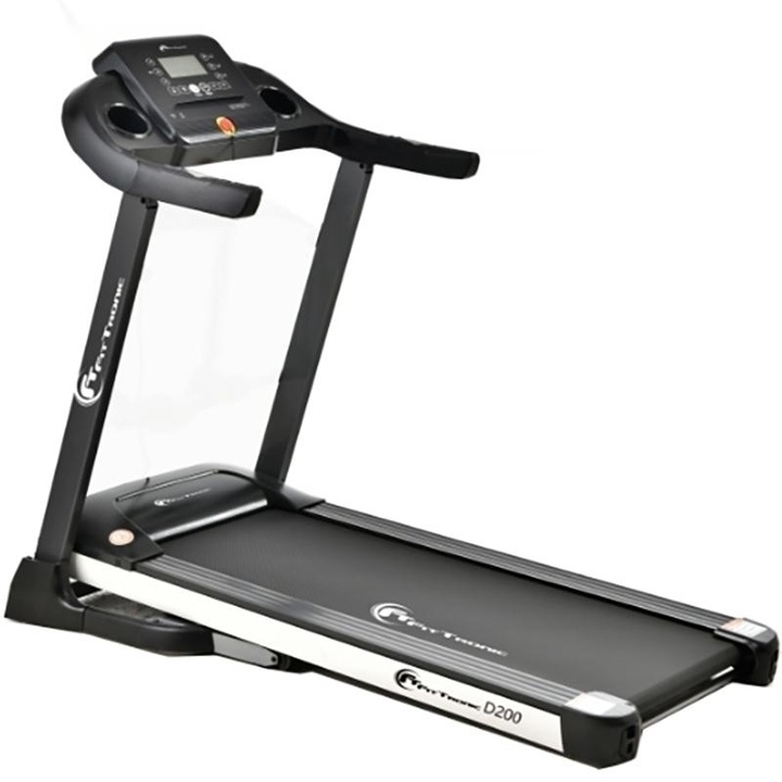 Banda de alergare electrica FitTronic® Delta 200, Motor 2.5CP, Viteza maxima 14 km, Arcuri pentru amortizare, Autolubrifiere, bluetooth, Kinomap, Zwift, Besyfit