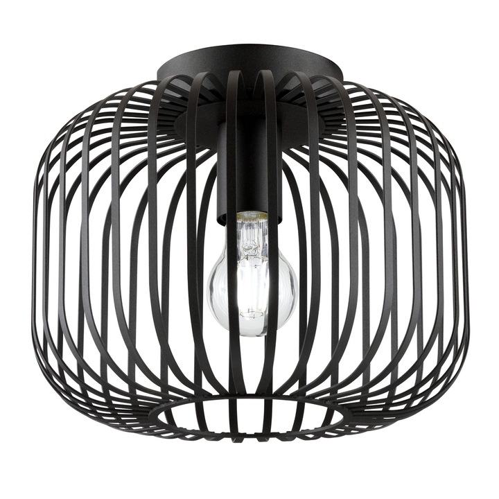 Плафон Pecan, 1 x E27, D 28 см, метал, черен
