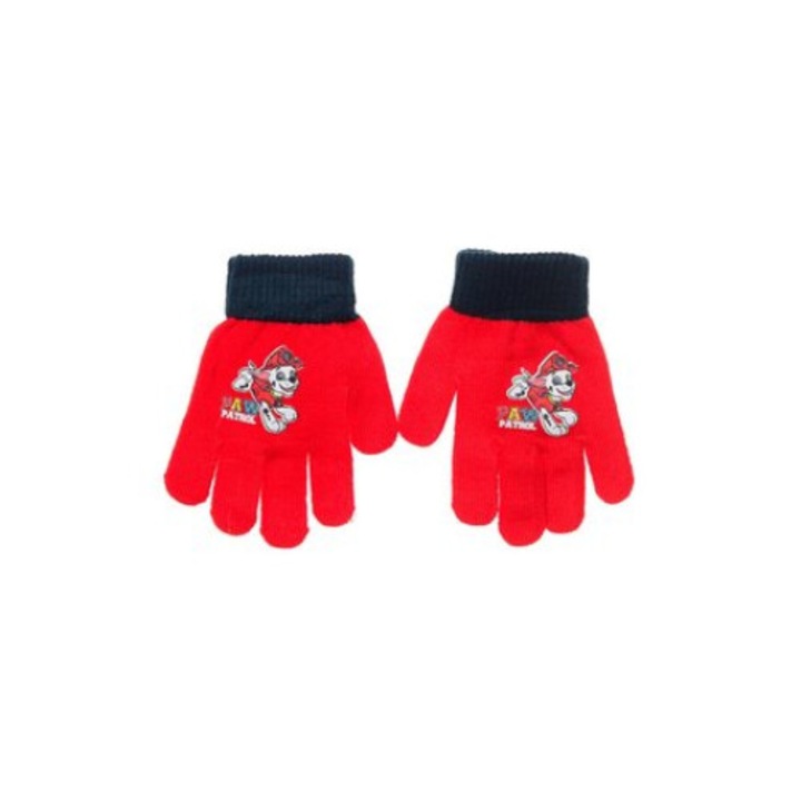 Manusi textil baieti Paw Patrol 27761, Rosu, Unica