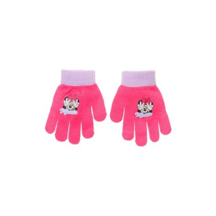 Manusi textil fete Minnie Mouse 1928 27777, Roz, Unica
