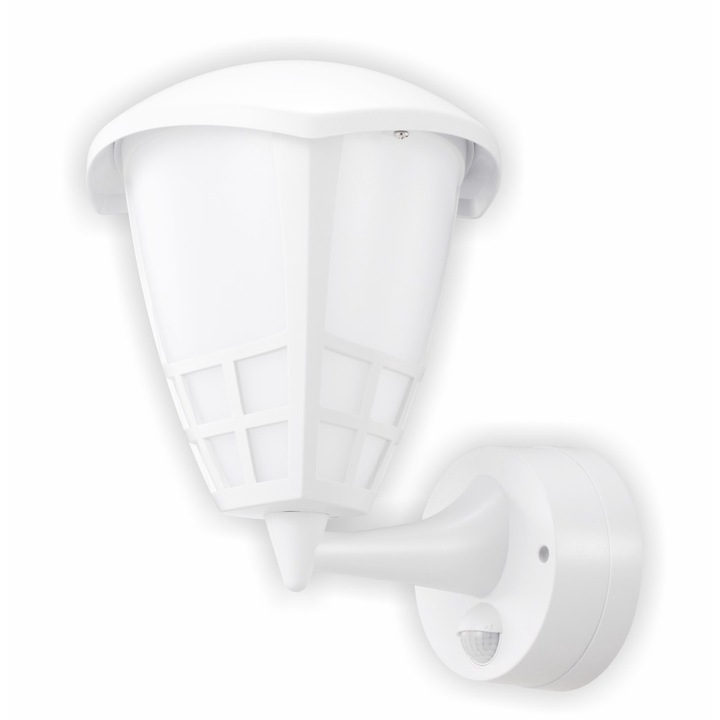 Aplica de exterior 15W 1000lm 4000K lumina naturala IP65 cu senzor de miscare, distanta de detectie maxim 12m, 140°