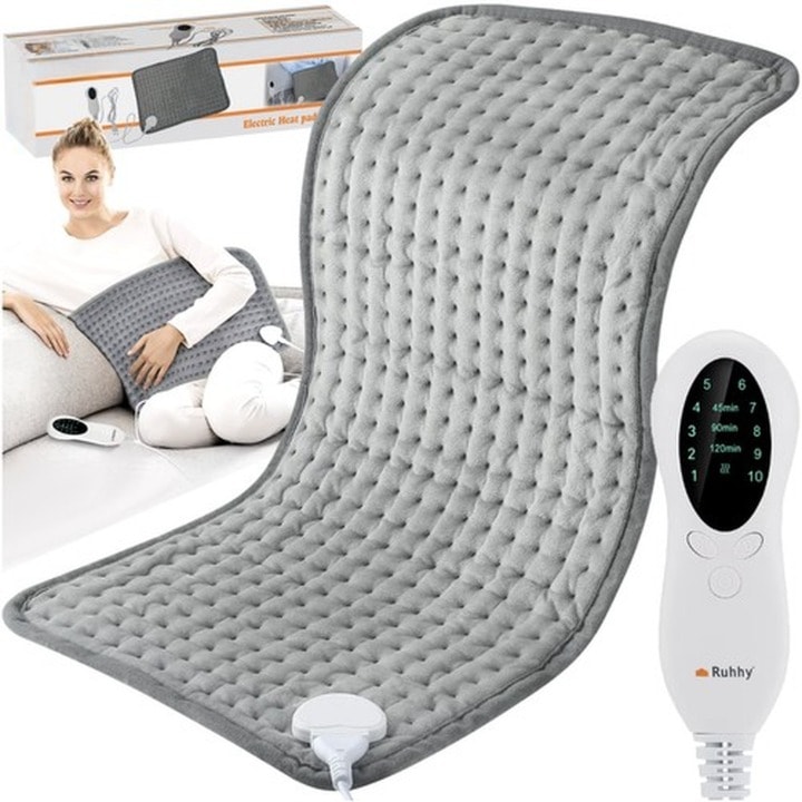 idealSTORE Електрическо одеяло, Размери 60 x 30 см, 10 Температурни нива 30 - 70 градуса, ТАЙМЕР с автоматично спиране, Мокро - Сухо, Мощност 85 W, Идеално за, Шия, Врат, Гръб, Рамене, Ръце, Стави или други болезнени места