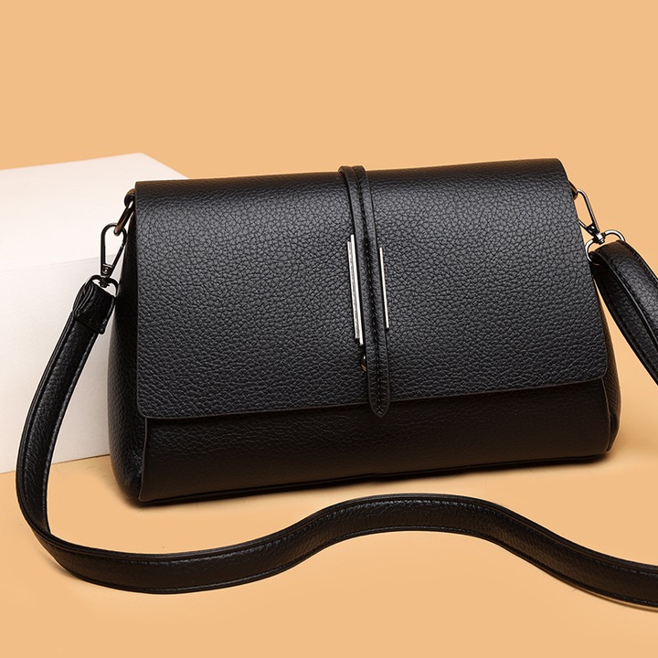 Чанта през рамо Dussdote, черна, еко кожа