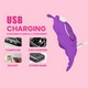 Vibrator pentru chiloti, Purtabil, Control prin aplicatietelecomanda aplicatie, Potrivit pentru femei, 9 Moduri, Silicon, Mov, 9.9cm