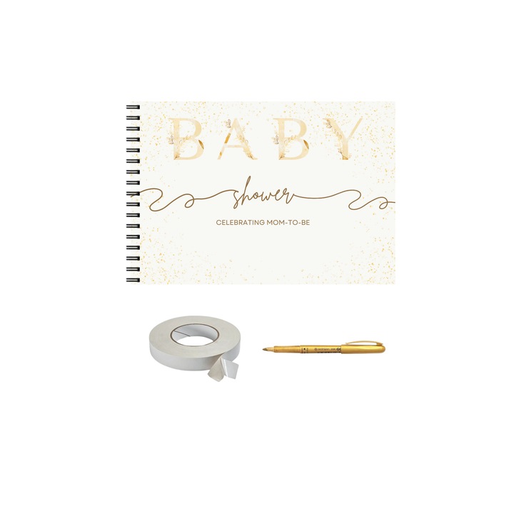 Guestbook/Album foto/Memorii scrise de la Baby Shower, 25 de pagini, A4 landscape