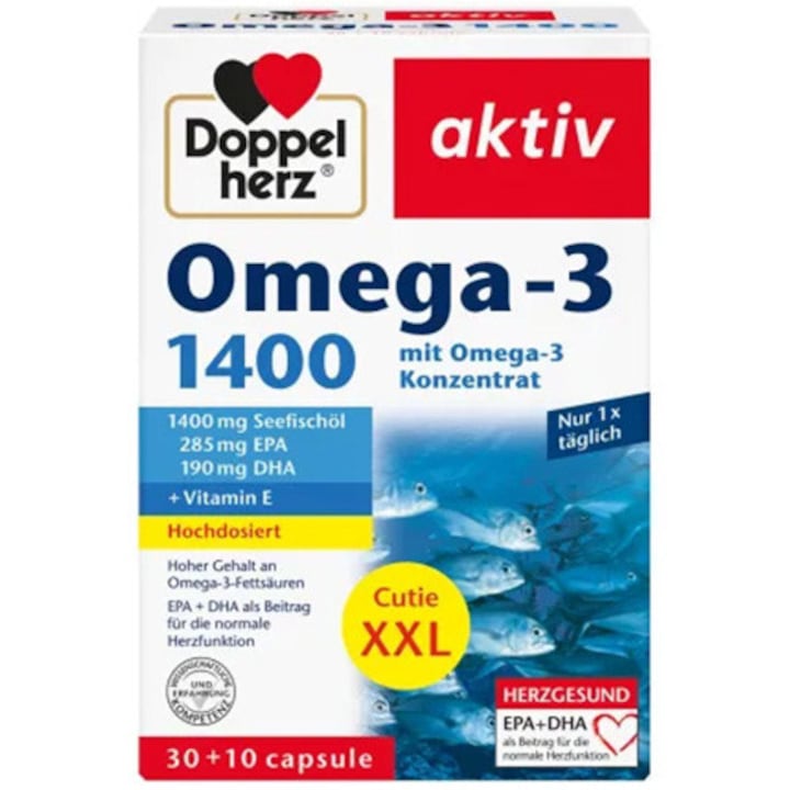 Omega 3 1400mg Doppelherz Aktiv, 40 comprimate