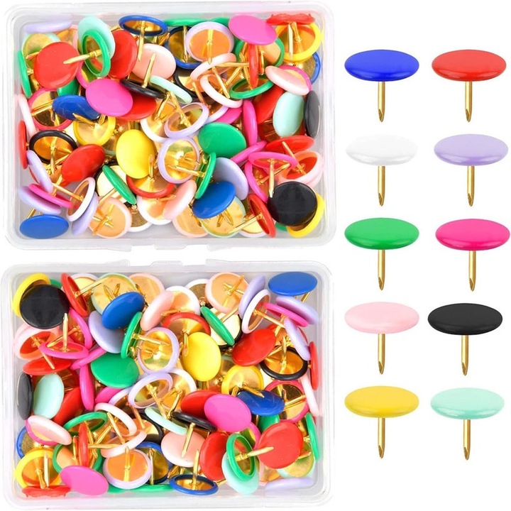 Set 200 pioneze pentru panouri, multicolor