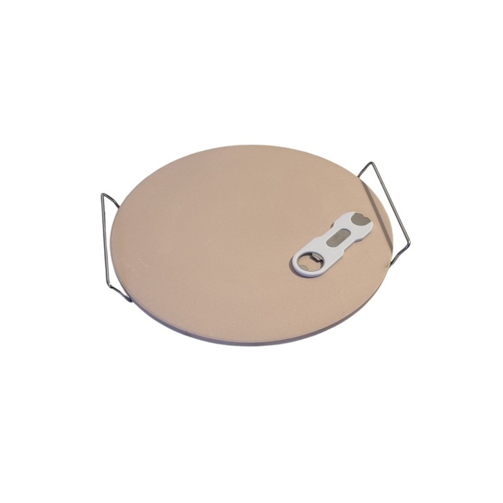 Камък за печене на пица с поставка и отварачка за бутилки 33 см