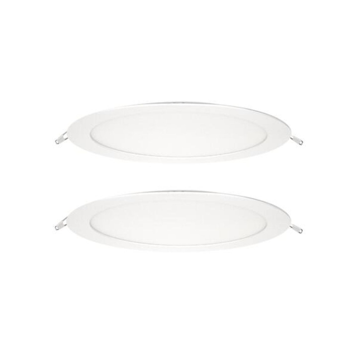 Комплект от 2 LED прожектора за вграждане, фиксирани, 2500 lm, неутрална светлина, бели