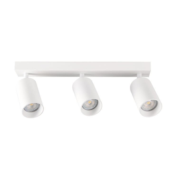 Spot pe bara Maribel, 3 x GU10, 10 W, alb/auriu