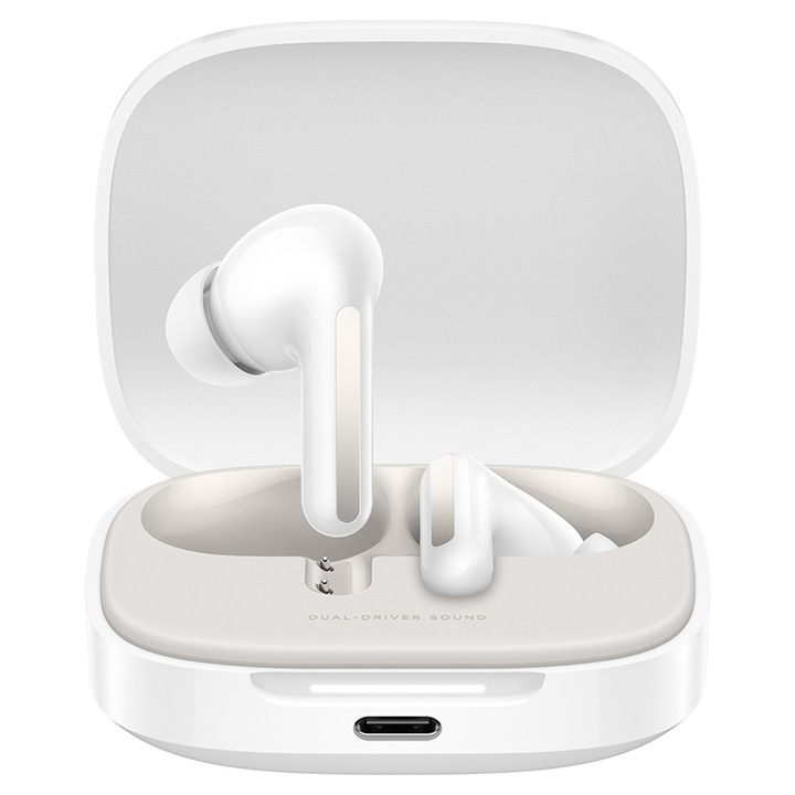 Redmi Buds 6 fülhallgató, vezeték nélküli, Bluetooth 5.4, ANC, 42 óra üzemidő, IP54, fehér