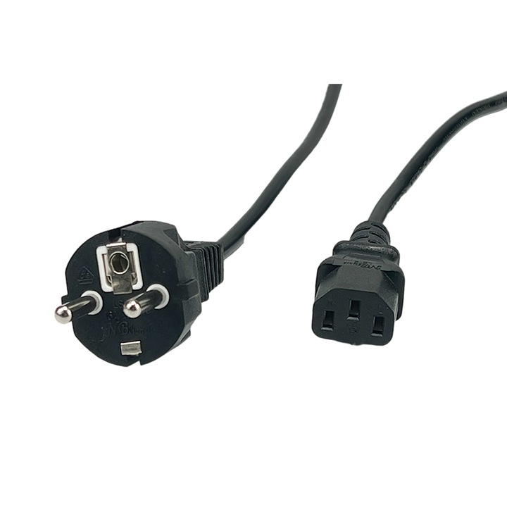 Cablu AC POS C13, 10A, 1200mm, negru