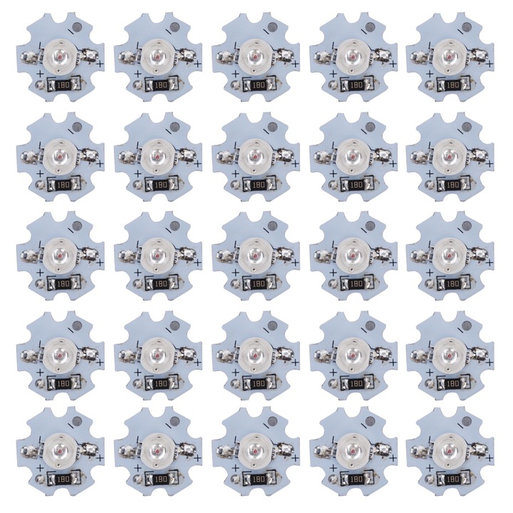 Jormftte LED izzók, 25 db, 0.5W, 5V, 200lm, alumínium, 20x7mm