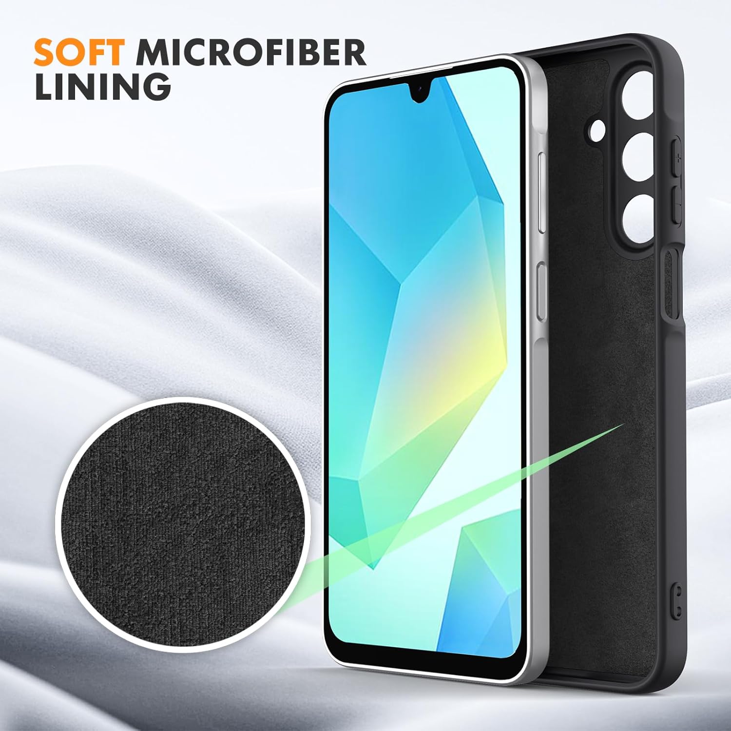 Husa Soft Touch, slim, ALC Mobile, anti soc, compatibila cu Samsung Galaxy A16, Negru Tpu