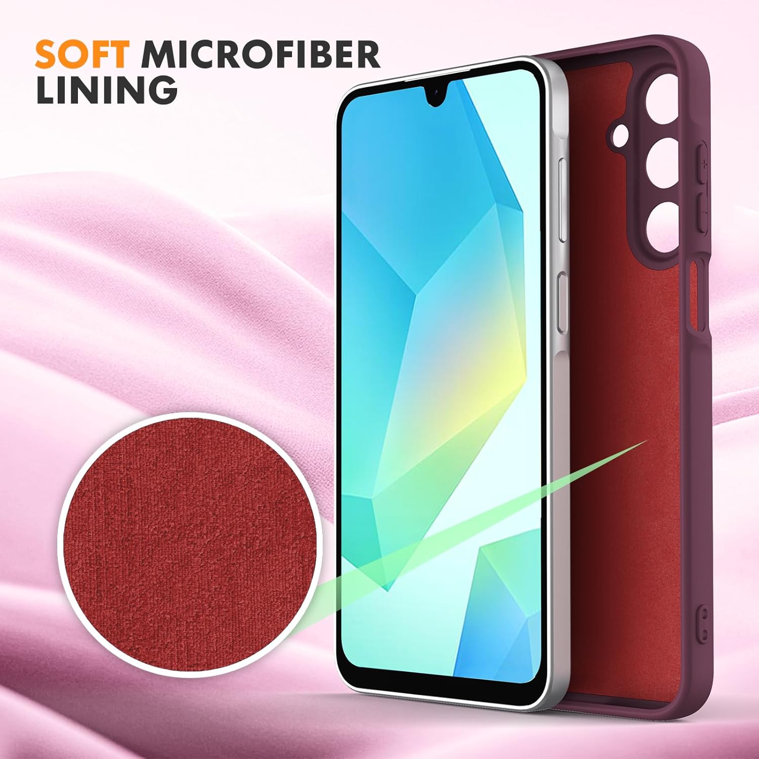 Husa Soft Touch, slim, ALC Mobile, anti soc, compatibila cu Samsung Galaxy A16, Visiniu Tpu