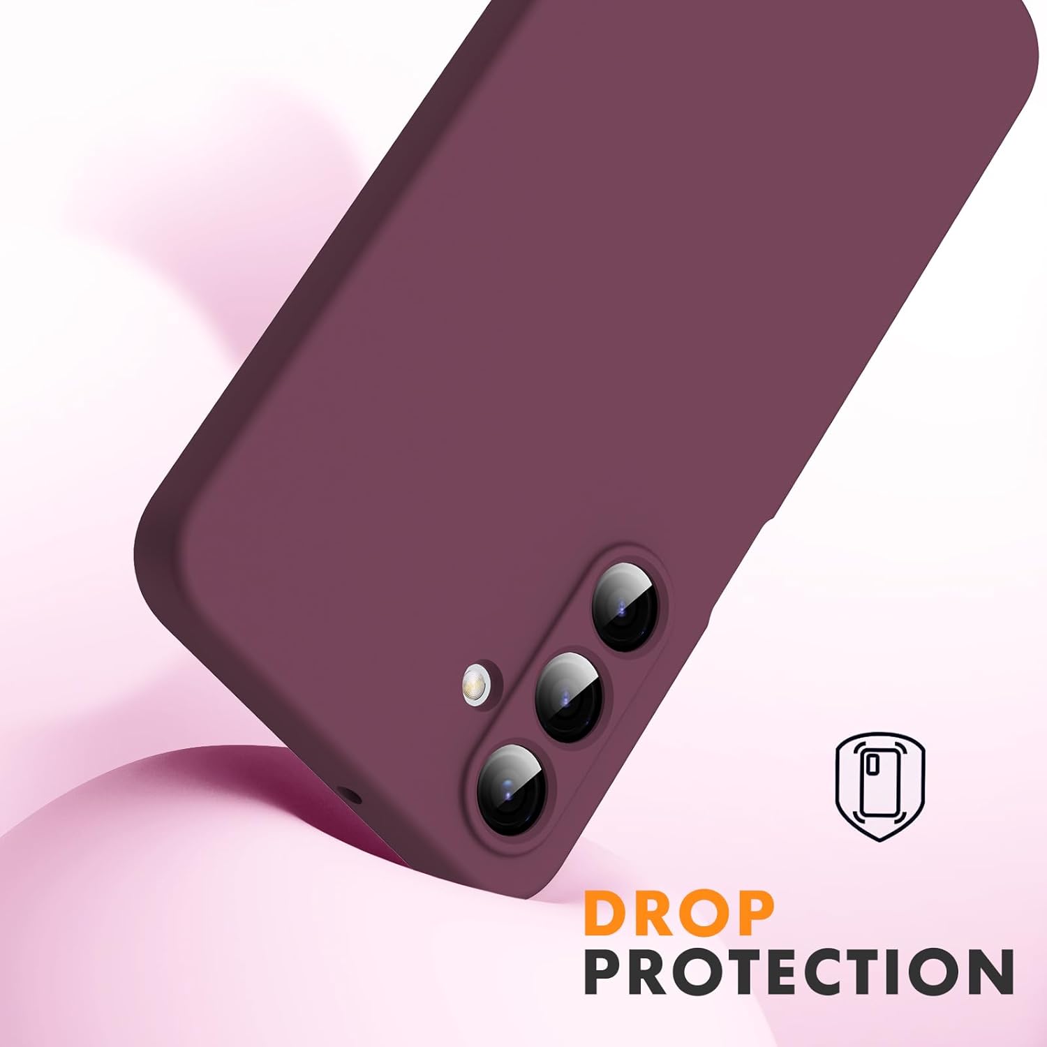 Husa Soft Touch, slim, ALC Mobile, anti soc, compatibila cu Samsung Galaxy A16, Visiniu Tpu