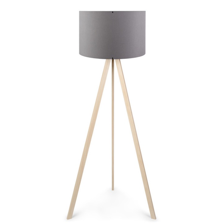 Lampadar Model PWL-1060, Gri/Natural