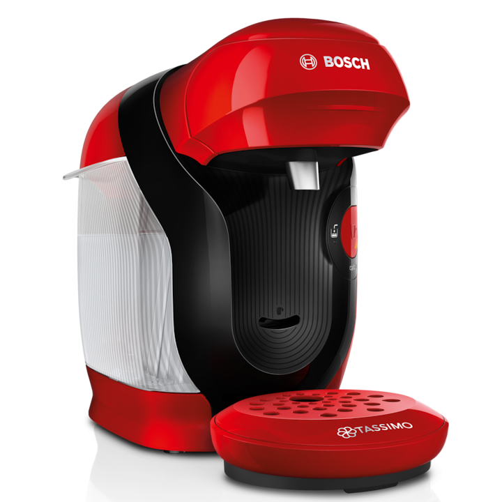 Еспресо машина Bosch Tassimo Style TAS113E, 1400W, 3.3 бара, 0.7 л, Самопочистване и декалциране, Капсули, Червен