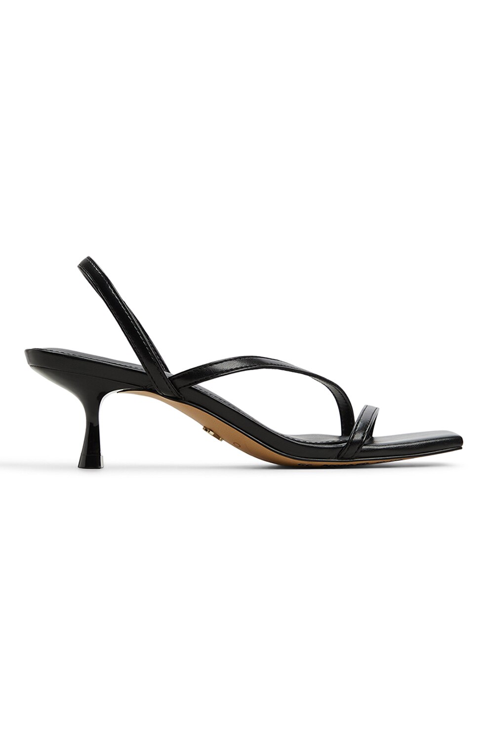 Aldo, Sandale cu toc kitten Ferra, Negru, 7.5