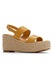 Aldo, Sandale-espadrile wedge Keoni, Galben inchis