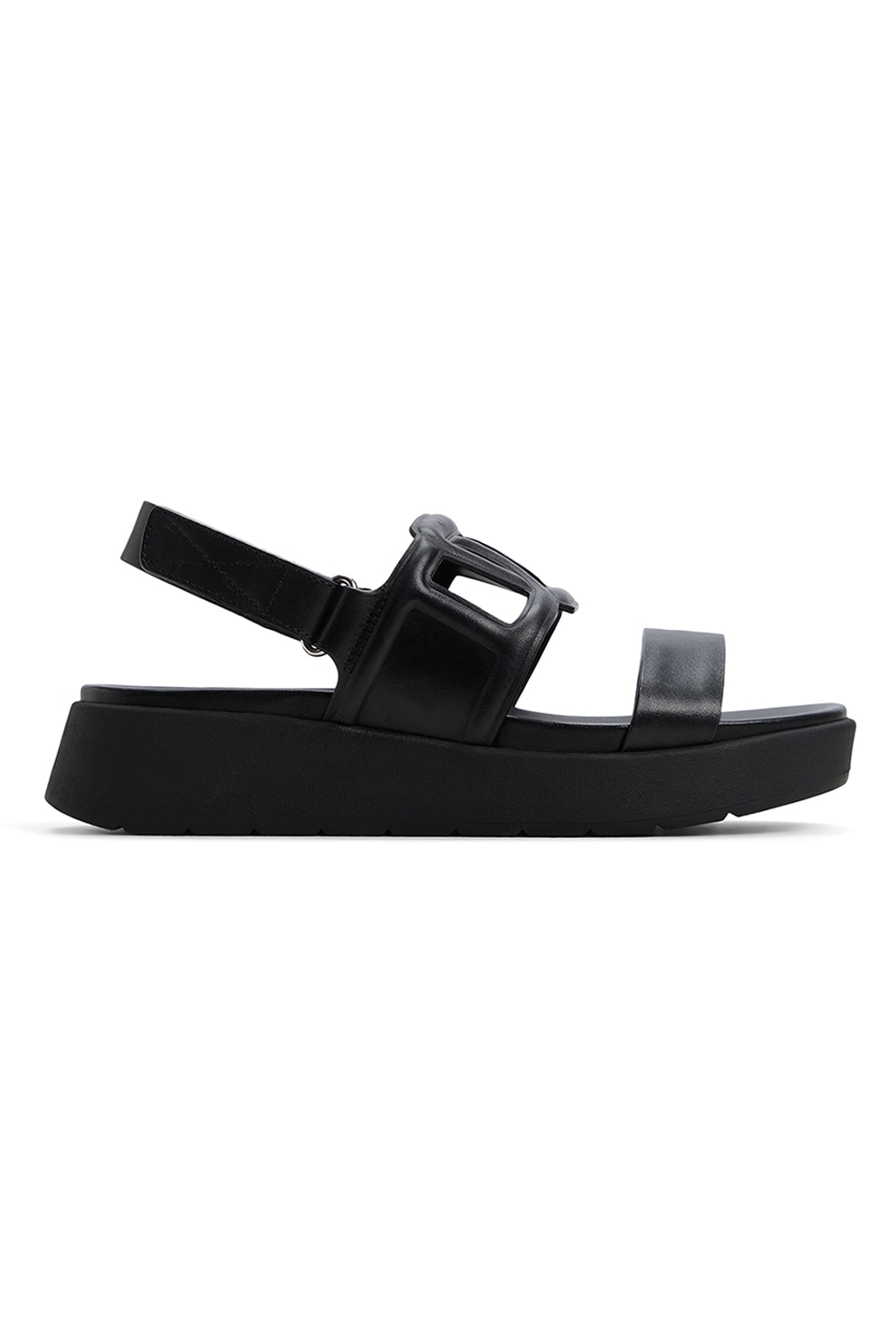 Aldo, Sandale flatform de piele Onuvia, Negru, 8.5