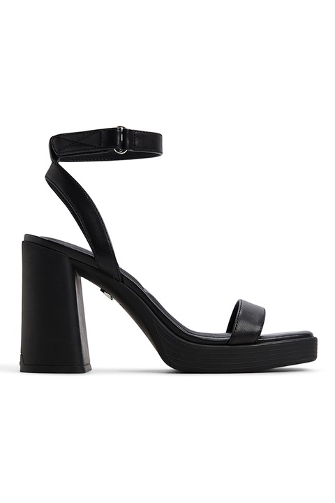 Aldo, Sandale de piele cu toc masiv Berade, Negru, 39