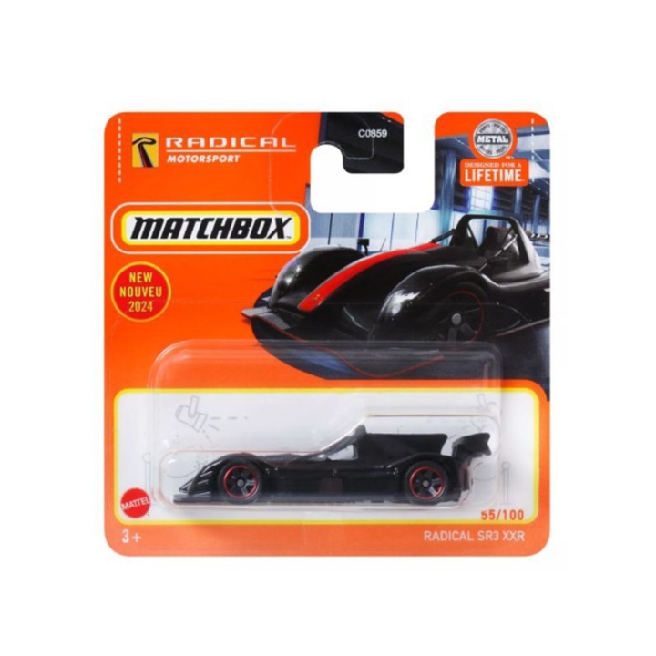 Matchbox fémautó, Radical SR3 XXR, 1:64, Fekete