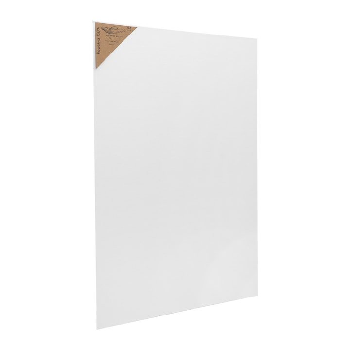 Panza Pentru Pictura, Dimensiuni 40x60cm, 350g/m2 Gramaj, Panou De Pictura, Carton panzat, 100% Bumbac, Wielorybie Rzeczy, Alb