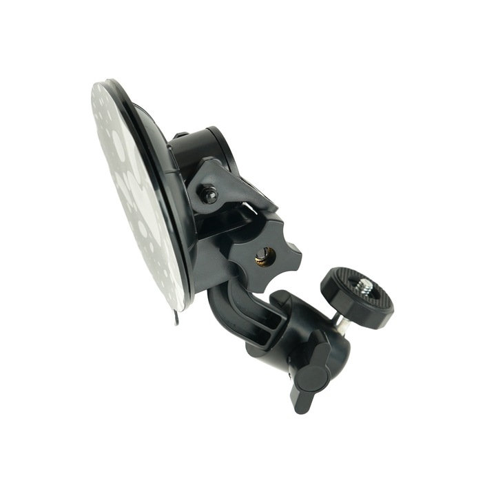 Suport camera foto / video, SJCAM, Plastic, Design cu ventuza, Negru