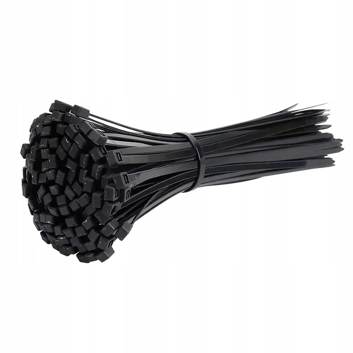 Set 100 Coliere de plastic, Montis, 4,8x160mm, rezistenta 22kg, culoare neagra