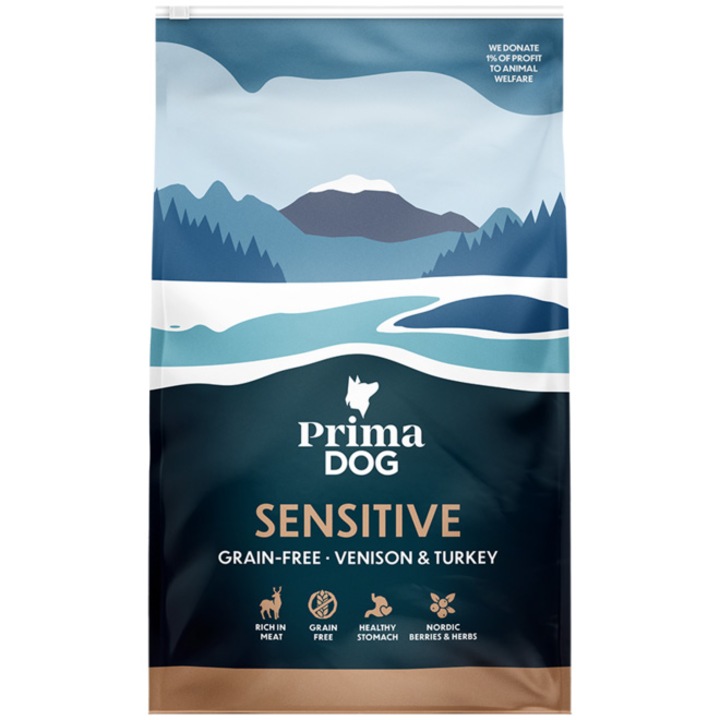 Hrana uscata pentru caini adulti cu vanat si curcan, Prima Dog, 3 kg