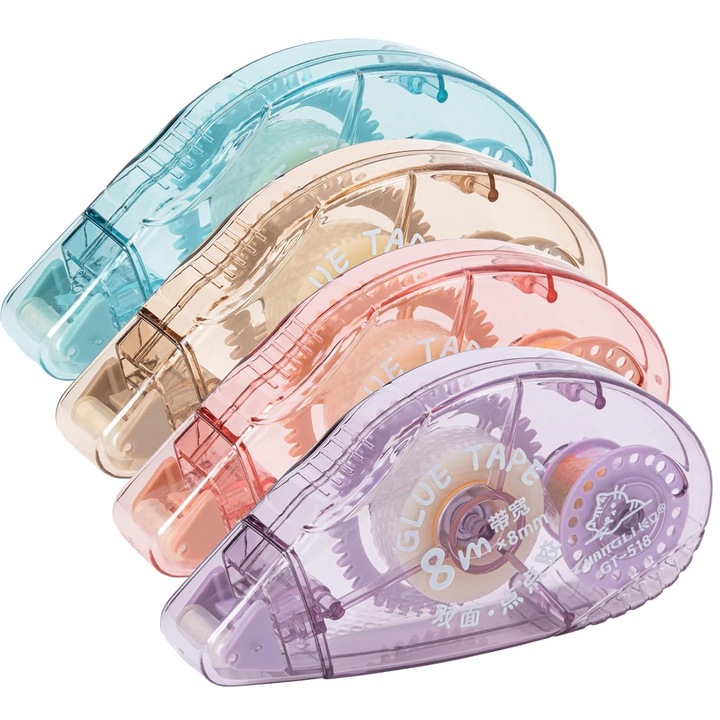 Комплект от 4 коректора, 8 мм x 8 м, многоцветен