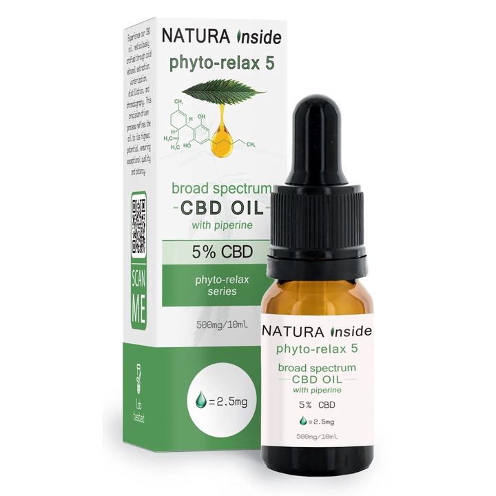 Ulei CBD 5% cu Piperina Seria Phyto-Relax, 10ml