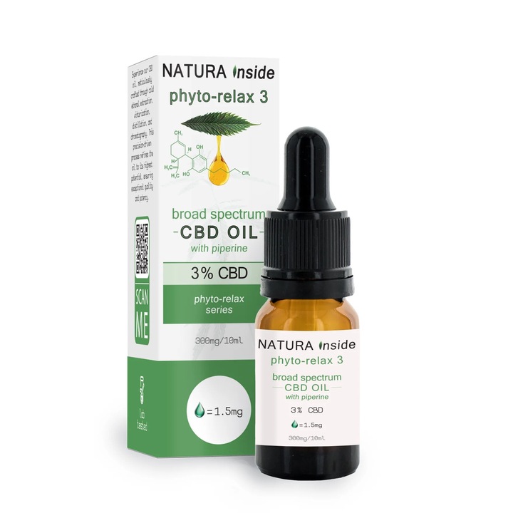 ULEI CBD 3% CBD CU PIPERINA SERIA PHYTO-RELAX, 10ml