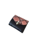Portofel dama, negru/roz, 12x10x1.6cm, piele ecologica