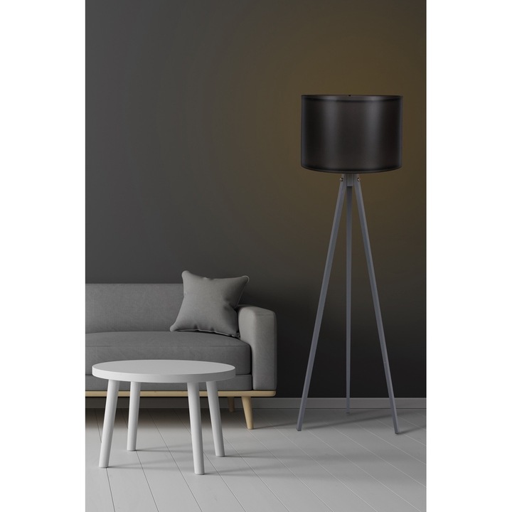 Lampadar Model 112, Gri/Negru