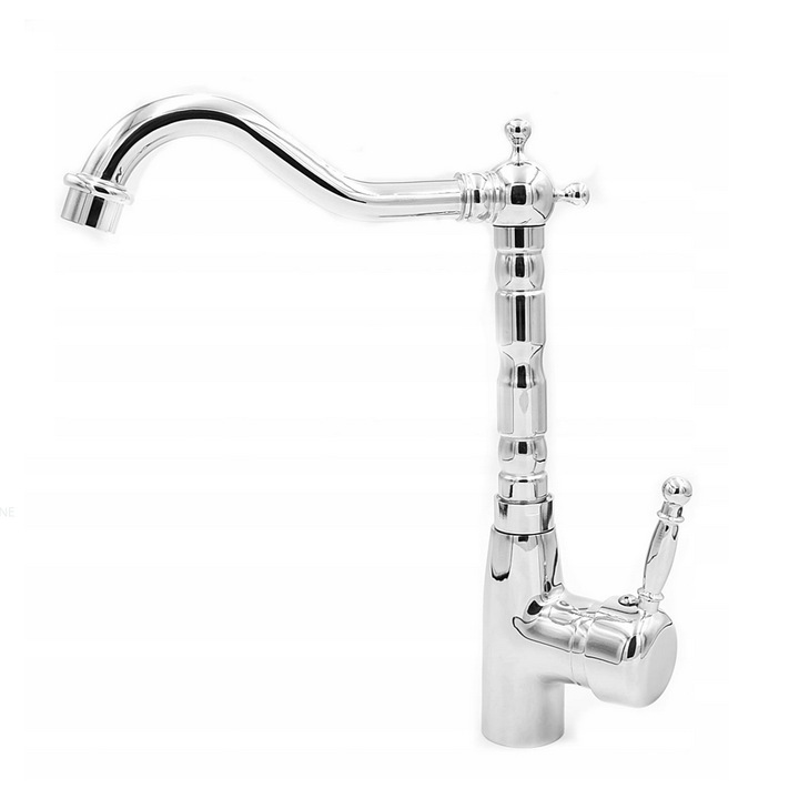 Смесител за кухненска мивка, с висок кран, хром