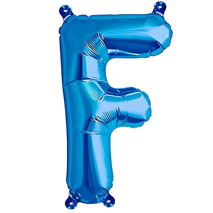 Фолиев балон SDEPOT®, син, във формата на буквата F, 40 см