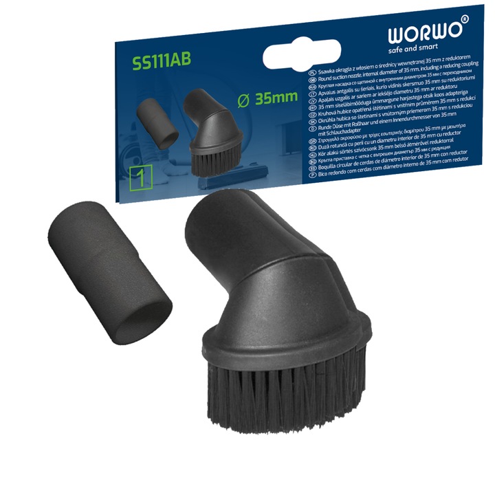 1x Duza rotunda cu perii cu un diamteru interior de 35mm, cu reduktor, Worwo SS111AB, Universal